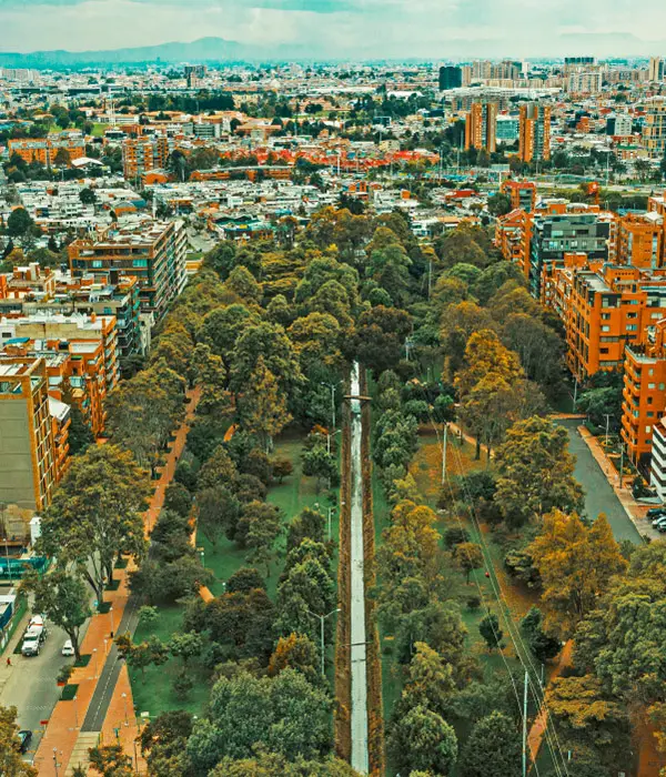 foto de dron del parque El virrey